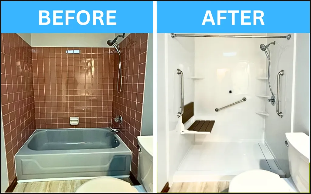 Easy-access Showers in 1 Day